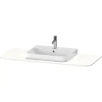 Duravit Console Happy D.2 Plus, 1300x550 mm, 1 découpe au centre, pour meuble sous-lavabo HP4942, HP4962, HP4972, HP031KM8484