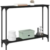 vidaXL Table console Chêne noir 102 x 23 x 15,5 cm Bois d'ingénierie