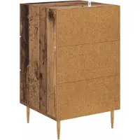 vidaXL Cabinet de chevet avec tiroir Bois ancien Bois d'ingénierie