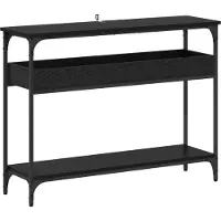vidaXL Table console Chêne noir 100 x 29 x 75 cm Bois d'ingénierie