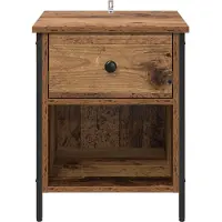 vidaXL Cabinet De Chevet Bois Ancien 40 X 42 X 50 Cm Bois D'ingénierie