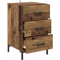 vidaXL Cabinet de chevet Bois ancien 40 x 40 x 66 cm Bois d'ingénierie