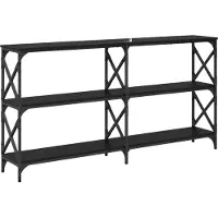 vidaXL Table console Chêne noir 156 x 28 x 80,5 cm Bois d'ingénierie