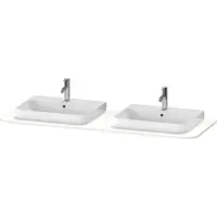 Duravit Console Happy D.2 Plus, 1600x550 mm, 2 découpes, pour meuble sous-lavabo HP4946B, HP4964B, HP4974B, HP032HB8484