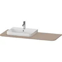 Duravit Console Happy D.2 Plus, 1300x550 mm, 1 découpe à gauche, pour meuble sous-lavabo HP4942, HP4962, HP4972, HP031KL7575