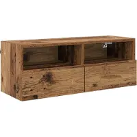 vidaXL Étagères murales TV 2 pcs Vieux bois 80 x 30 x 30 cm Bois composite