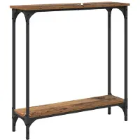 vidaXL Table console Bois Ancien 75 x 22,5 x 75 cm Bois d'ingénierie