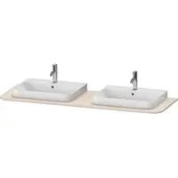 Duravit Console Happy D.2 Plus, 1600x550 mm, 2 découpes, pour meuble sous-lavabo HP4946B, HP4964B, HP4974B, HP032HB8383