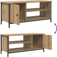 vidaXL Meubles TV 100 x 40 x 45 cm, imitation chêne artisanal, panneaux de particules