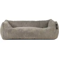 Silvio Design Lit pour animaux Rohrschneider RS 22341, tissu cordé, large – Lit pour animaux avec coussin réversible, taille 1