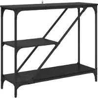 vidaXL Table console Chêne noir 88,5 x 30 x 75 cm Bois d'ingénierie