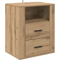 vidaXL Cabinet de chevet avec tiroir chêne artisanal 50 x 36 x 60 cm