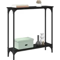 vidaXL Table console Chêne noir 75 x 22,5 x 75 cm Bois d'ingénierie