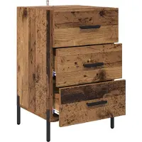 vidaXL Cabinet de chevet Bois ancien 40 x 40 x 66 cm Bois d'ingénierie
