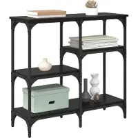 vidaXL avec étagère Chêne noir 80 x 29 x 75 cm Bois d'ingénierie