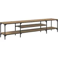 vidaXL : Meubles TV de 201 x 35 x 45 cm, en bois composite imitation chêne artisanal et en métal