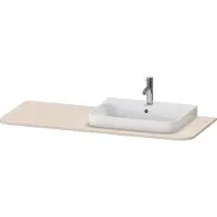 Duravit Happy D.2 Plus Console 1300x550 mm, 1 découpe à droite, pour meuble sous-lavabo HP4942, HP4962, HP4972, HP031KR8383