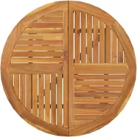 vidaXL Table de jardin Ø 85 cm Bois massif Acacia