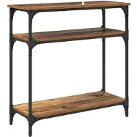 vidaXL Table console Bois Ancien 75 x 29 x 75 cm Bois d'ingénierie
