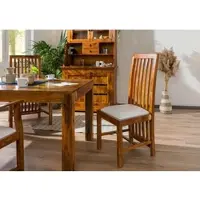 MASSIVMOEBEL24.DE MASSIVMOEBEL24 | Chaise rembourée 43x50 Acacia laqué Miel OXFORD #030