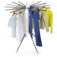 DS Produkte Séchoir à linge EASYmaxx 112 x 125 cm blanc/gris
