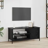 Prolenta Maison Exclusive - Meuble TV, dimensions 100 x 40 x 45 cm, finition noire imitation chêne, fabriqué en panneaux de particules