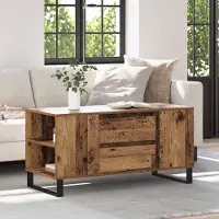 Prolenta Maison Exclusive - Table basse en bois ancien 102 x 44,5 x 50 cm Matériau dérivé du bois