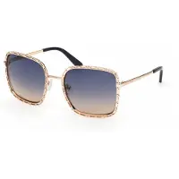 GUESS Lunettes de soleil GU00296 pour femme, doré foncé brillant, 55/21/135