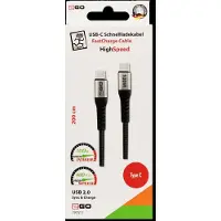 2GO 797511 Schnellladekabel USB-C 100W 2m