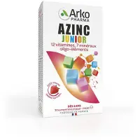 Arkopharma Vitamines C et E, Zinc Junior, saveur fraise, 30 comprimés