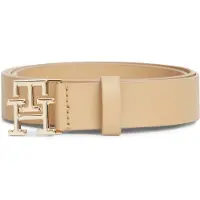 Tommy Hilfiger Ceinture 'TH Monogram Plaque Buckle' beige
