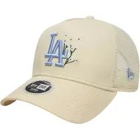 New Era Floral 9forty Aframe Los Angeles Dodgers Trucker Cap Beige