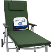 Beautissu Matelas pour chaise longue Loft RL, 200 x 60 x 5 cm, vert foncé