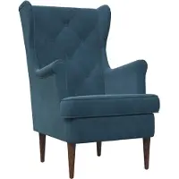 vidaXL fauteuil Bleu Velours