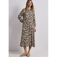 Street One Robe-chemise beige / beige foncé / noir / blanc