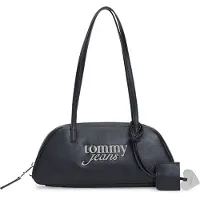 Tommy Hilfiger Sac bandoulière 'Metal Logo Shoulder' noir / argent