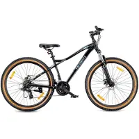 Sun baby VTT 27,5 pouces, Shimano 21 vitesses, suspension, freins à disque, béquille, cadre M, roues 17 pouces, Verdant Shred noir