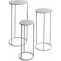 OEM Trois supports métalliques pour coussins d'assise, couleur grise, pour l'extérieur