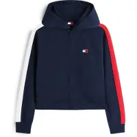 Tommy Hilfiger Veste de survêtement 'Tommy Badge Zip-thru' bleu foncé / rouge / blanc