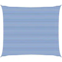 vidaXL Voile D'ombre Bleu Et Blanc 6 X 8 M Hdpe