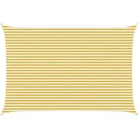 vidaXL Voile D'ombre Jaune Et Blanc 4 X 7 M Hdpe