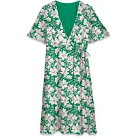 Vero Moda Robe 'VMZille' vert / vert pastel / rose / blanc