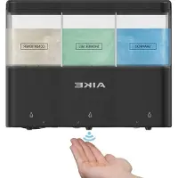 OEM Distributeur automatique de salle de bain à fixation murale, 3 compartiments de 320 ml chacun, pour gels douche et shampoings liquides, sans perçage