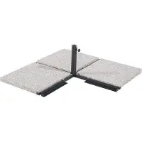 Famanu Support pour parasol de table - extérieur - table de jardin - noir