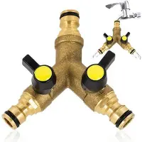 OEM Raccord en Y pour tuyau d'arrosage avec 3 raccords de 1/2 pouce - Raccord en Y pour tuyau d'arrosage avec vanne - Buse d'arrosage et système d'irrigation