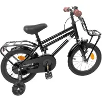 vidaXL Vélo pour enfants 16 pouces, pour les 4-6 ans, noir