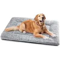 OEM Grand panier pour chien, lavable, XXL, 122 x 75 cm, avec coussin moelleux et fond antidérapant, pour grands chiens, gris