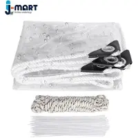 OEM Bâche transparente pour balcon - 3 x 4 mètres - Imperméable - Transparente - Pour balcon, mousse et mobilier de jardin