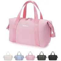 OEM Trousse de voyage pour femme, trousse imperméable à large ouverture, trousse de maquillage légère, trousse de maquillage en matière recyclée, trousse de maquillage pour un usage quotidien (rose)