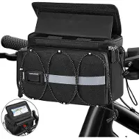 OEM Sacoche de guidon pour vélo électrique avec adaptateur, sacoche de vélo 6 L avec support pour téléphone portable, écran tactile et housse de pluie